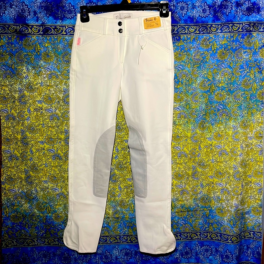 Tailored Sportsman Ladies White Knee patch Breeches NWT